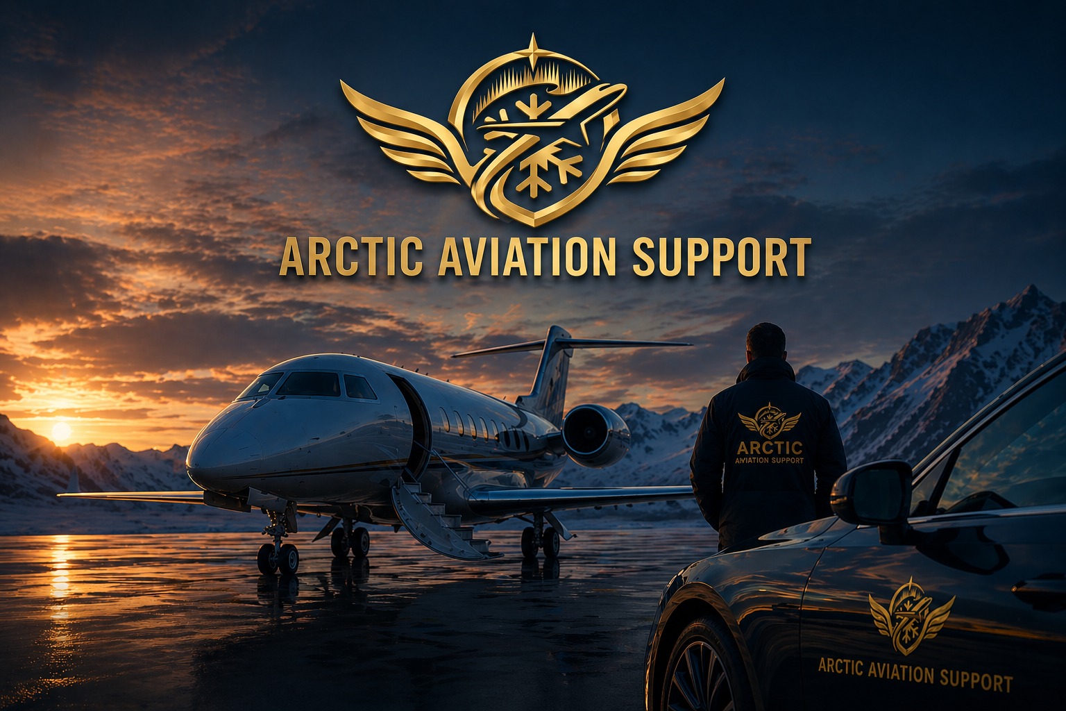 Executive aircraft on runway